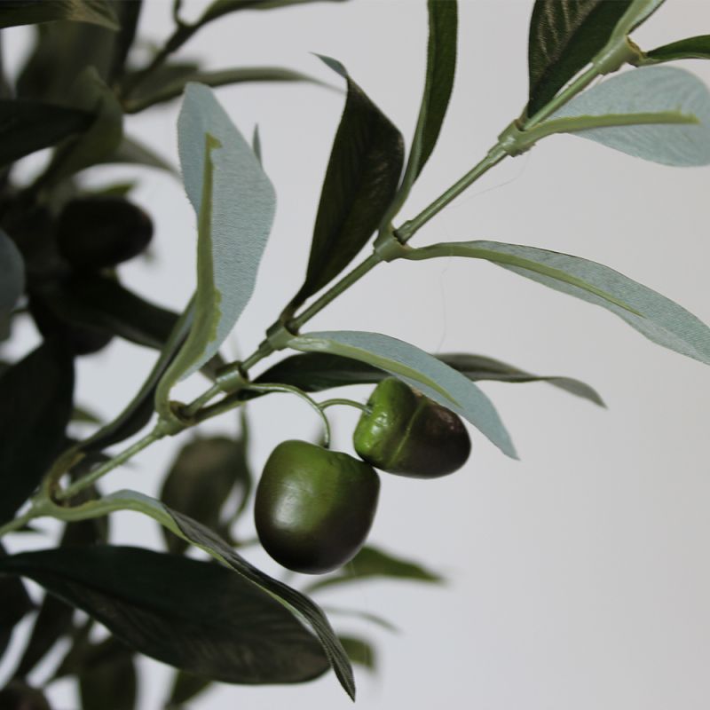 Kunst olijfboom in sierpot antraciet