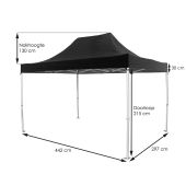Tent-Up zwart 300 x 450 cm